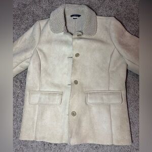 Lands' End Women's Beige Teddy Jacket